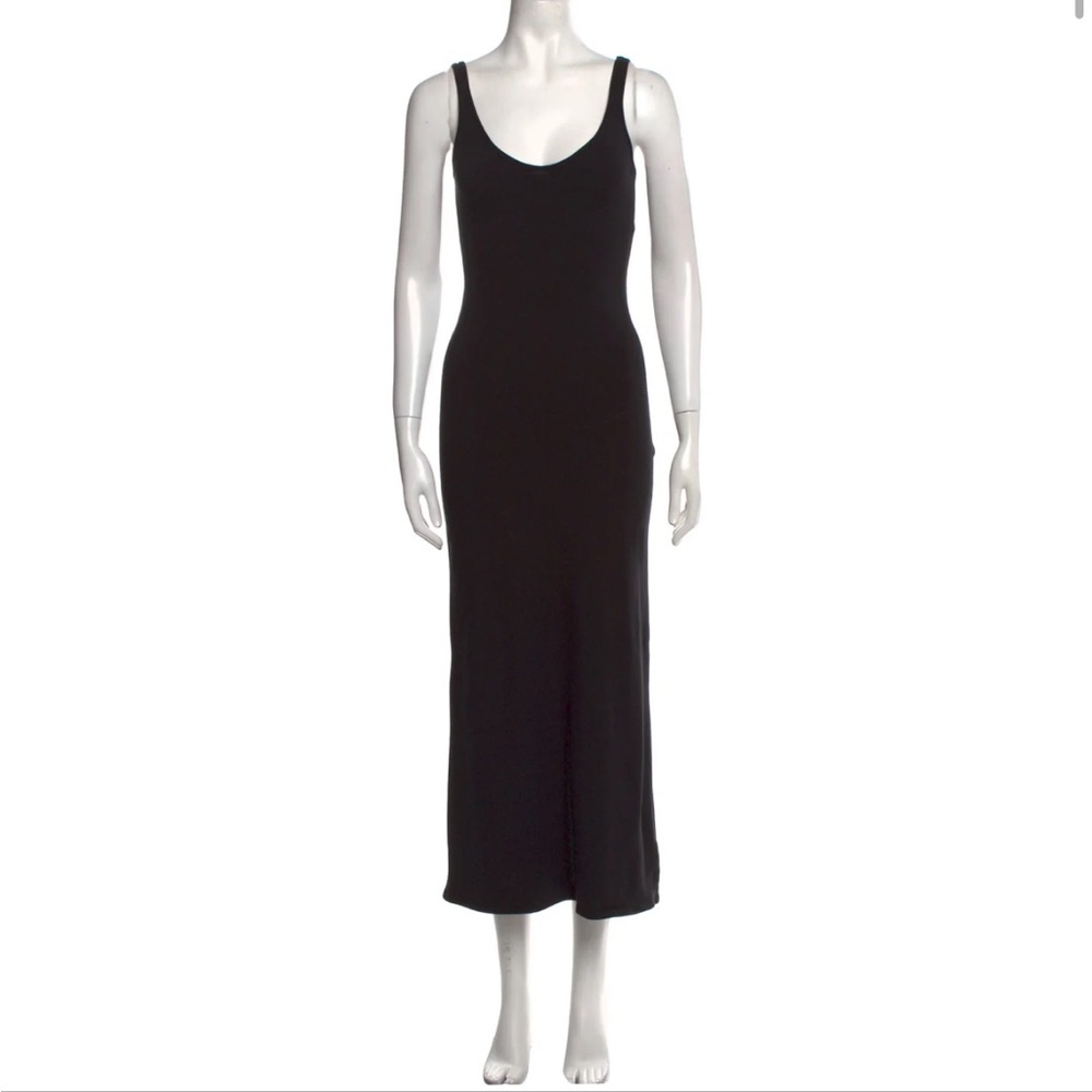 Reformation Black Scoopneck Maxi Dress